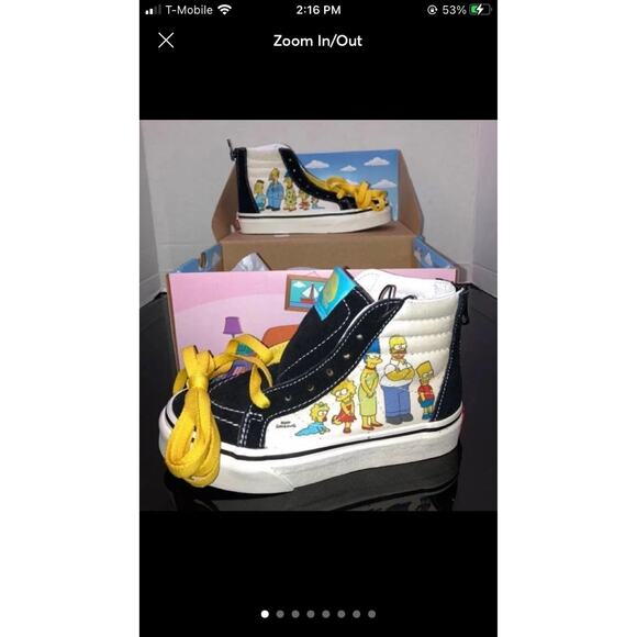 The Simpsons Sk8 Hi Family Portrait Sneakers Limited vans size 12.5 kids - Picture 1 of 9
